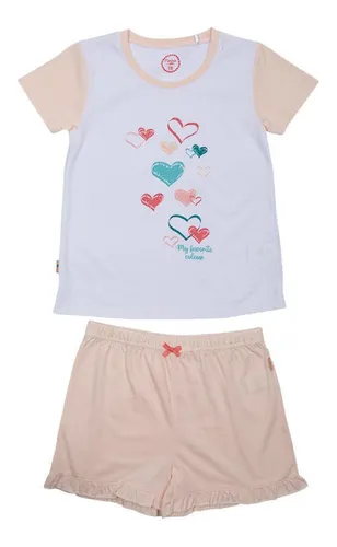 Pijama Niña Durazno Pillin