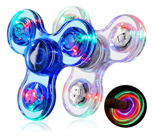 Gigilli Fidget Spinners 2 Pack, Led Light Up Fidget Toys Par