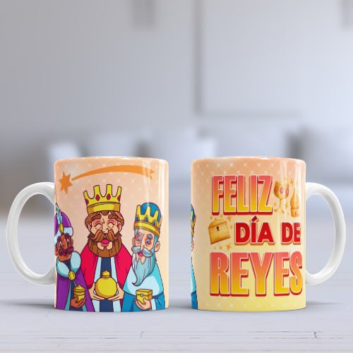 9 Plantillas Sublimacion Tazas Dia De Reyes Editables Psd