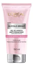 L'Oréal Paris Glycolic Bright Gel de Limpieza Profunda Anti Manchas, con Ácido Glicólico y Niacinamida, Reduce y Previene Todo Tipo de Manchas, 150 ml.