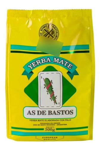 Yerba Mate As De Bastos Libre De Humo X 500grs/pack 5k