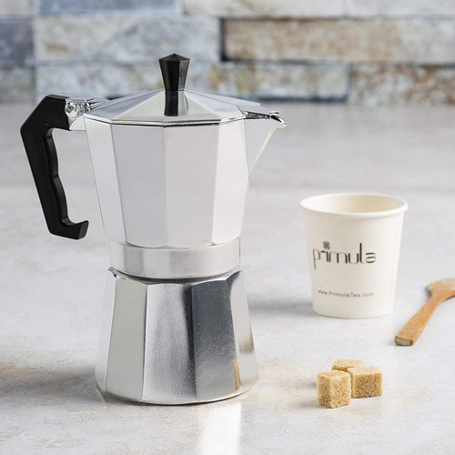 Cafetera Greca Estilo Italiana En Aluminio Para 6 Tazas