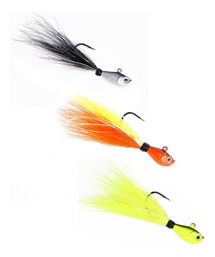 Kit Iscas Artificiais Streamer Jig Marine Sports 15g 20g 3un