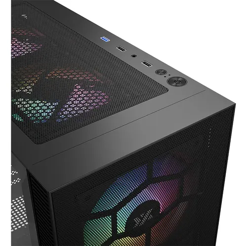 Chasis Xyz Airone 200 Mesh Negra 5.fan Argb