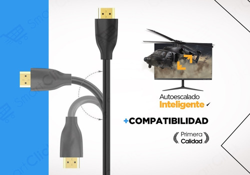 Imagen 5 de 10 de Cable Hdmi 1.5 Metros V1.4 Full Hd 4k Dorado Led Pc Monitor