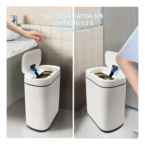 Cubo De Basura Automático Con Sensor Para Baño - 8l Botes