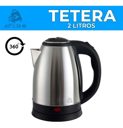Jarra Hervidora Tetera Cafetera Eléctrica 2l Acero Inox. Plateado