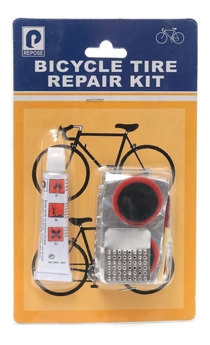 Parche Solucion Bicicleta Kit Reparacion Pegamento + Parches
