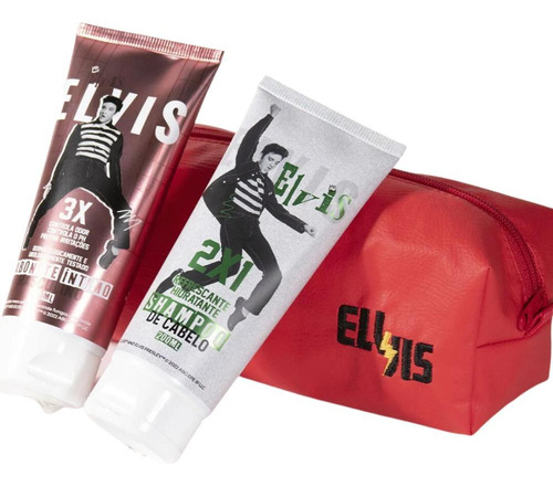 Kit Com Shampoo, Sabonete Íntimo, Necessaire Elvis Presley