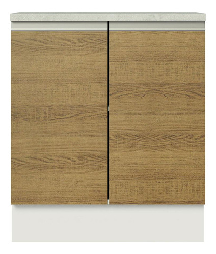 Mueble de cocina 2 puertas Madesa Glamy 70 cm blanco/marrón