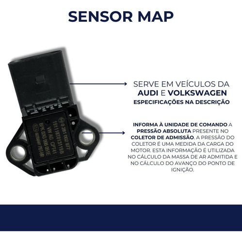 Sensor Map A3 Q3 Jetta Up Golf 2013 A 2023 0261230566