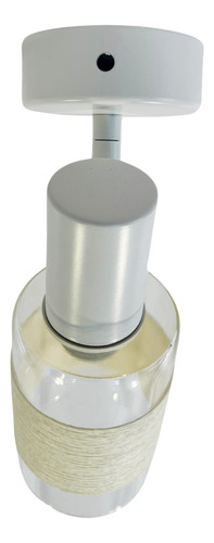 Apliqué Sobrepuesto Simple E-14 Zaurak Blanco Con Ampolleta
