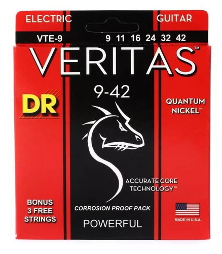 Encordado Guitarra Eléctrica Dr Veritas Vte-9 009-042