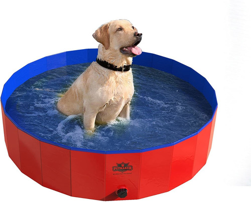 Piscina Portatil Para Perros Con Bolso P/transporte D:120cm