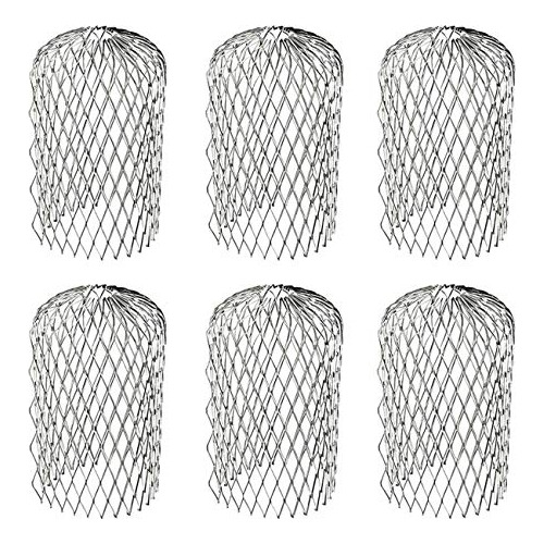 6pcs Filtro De Malla Desagüe De Canalón Aluminio, Evi...