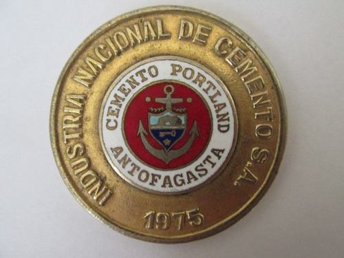 Antigua Medalla Industria Nacional Cemento Antofagasta 1975 