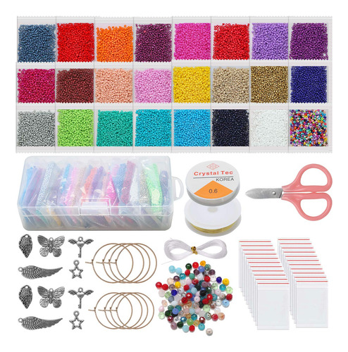 Seed Beads - Kit Para Hacer Joyas, 36000 Piezas 11/0 2m...