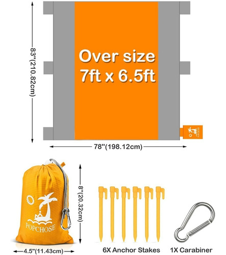 Imagen 7 de 10 de Manta Mat Impermeable Ideal Camping Playa Picnic Hiking Yoga