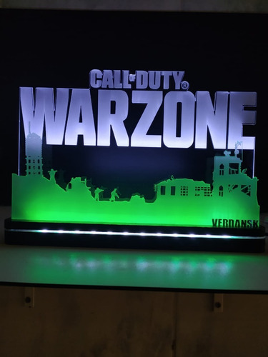 Abajur Luminária Led Call Of Duty Warzone Cod War Zone