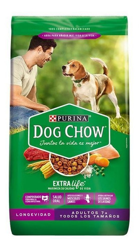 Dog Chow Longevidad Adultos +7 Todos Los Tamaños 4 Kg