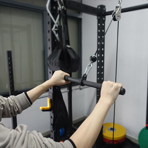 Juego De Manijas De Ejercicio Con Barra Recta Para Máquina