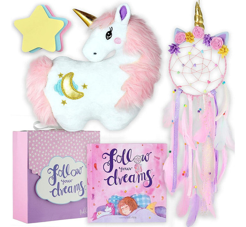 El Juego De Regalo Follow Your Dreams Unicorn Pillow Y ...