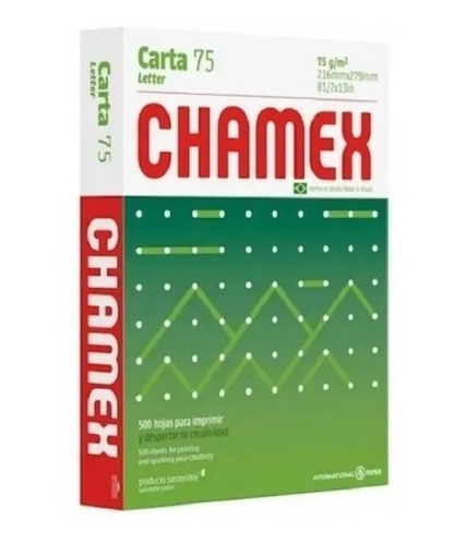 Resma Papel Carta, 500 Hj, 75 Grs - Chamex