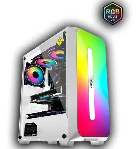 Chasis Gamer J&r Jx118 Zero Pro Blanco Rgb 3 Cooler