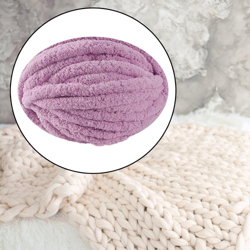 Fio Grosso Grosso De Malha De Fio De Lã Gigante Para Roxo