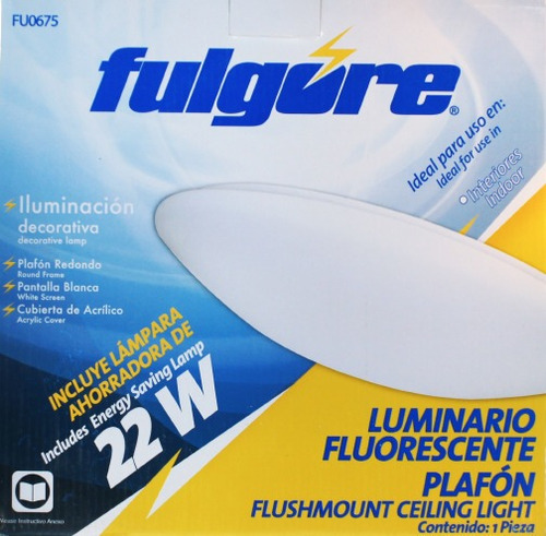 Lampara Techo Fulgore Fu0675 Fluorescente 22w Decorativa 