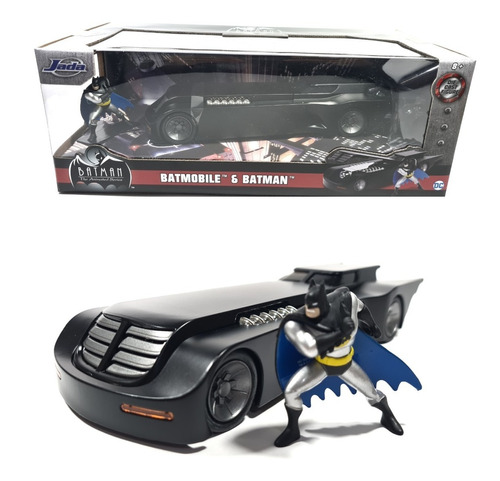 Carro Batman Miniatura Batmóvel Escala 1:24 Jada Toys Serie
