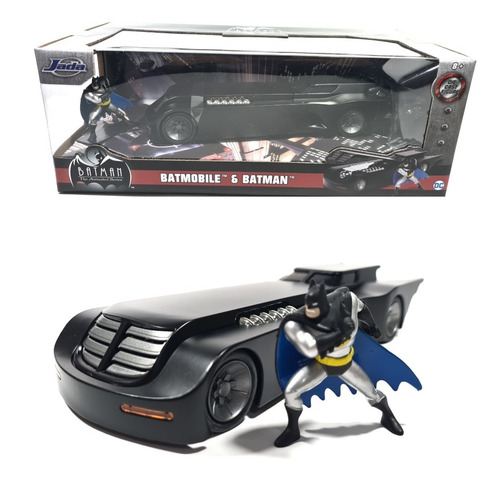 Coche batimóvil en miniatura de Batman a escala 1:24 de la serie Jada Toys