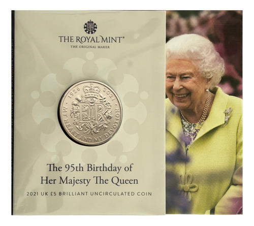 Moeda Oficial 2021 95 Anos Rainha Elizabeth Ii Inglaterra