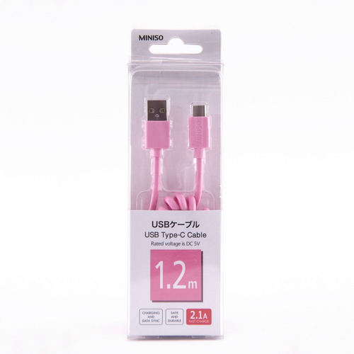 Cable Usb Cargador Carga Rapida Datos Miniso Tipo C Celular