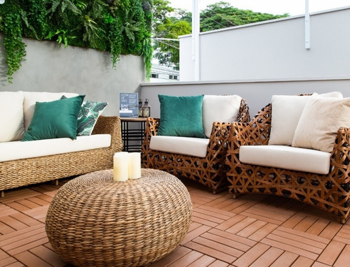 Deck Modular Ecológico Wpc 20 Peças De 30x30cm (1,8m²) Forma interna Aspire