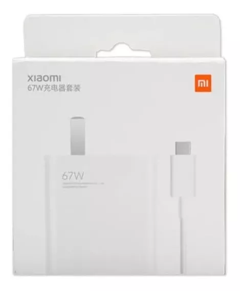 Cargador Xiaomi 67w Original + Cable 6a Naranja Carga Rapida