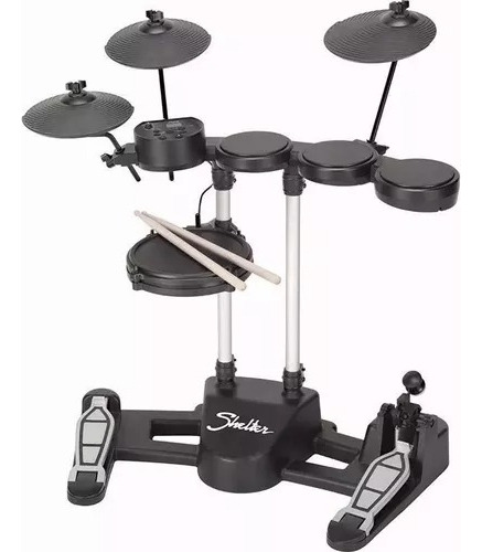 Bateria Eletrônica Shelter Std36 Midi Usb Compacta Cor Preto