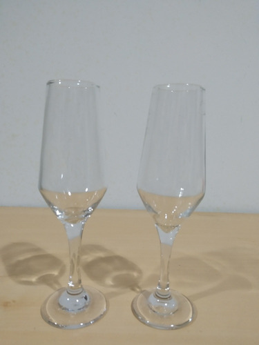 2 Copas Para Champaña Flauta En Cristal De Bohemia 