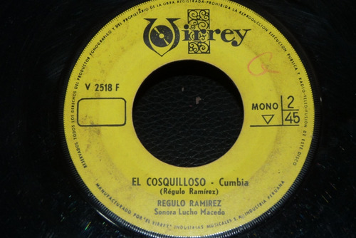 Jch- Sonora Lucho Macedo El Cosquilloso Cumbia 45 Rpm 