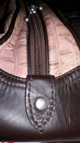 Cartera De Mano Super Pocket. Cuero Labrado.