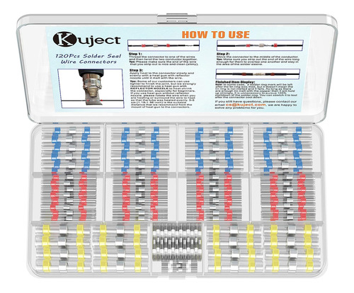 Terminales P/ Empalme Kuject, Calibres Variados, 120 Unidade