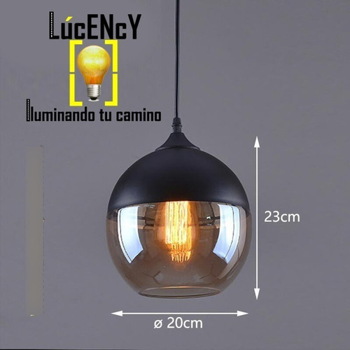 Lámpara Lúcency Con Cristal Ámbar, Mod. Trv-05