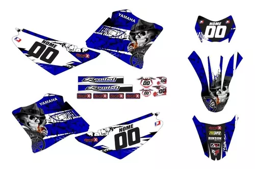 Kit Adesivo Moto Trilha Yamaha Xtz 125 0,20mm Motocross 070