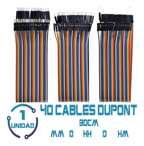 Cables Dupont De 30cm 40 Pines Mm O Hh O Mh