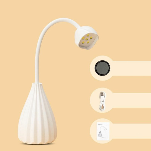 Cabina Flor Led Uv Precurado Soft Gel + Regalo Sorpresa Blanco