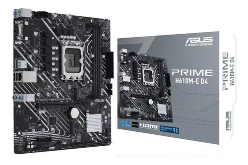 Motherboard Asus Prime H610m-e D4 Intel S1700 Ddr4 Color Negro