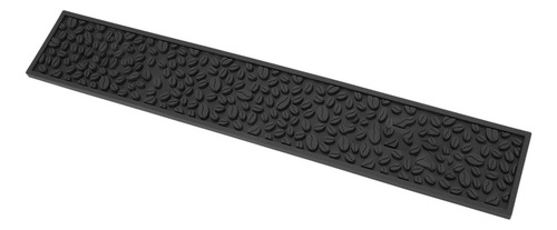 Alfombrilla De Barra De Café Negra Negra De Silicona De Pvc,