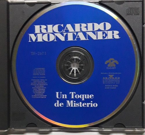 Ricardo Montaner Cd Un Toque De Misterio (sin Carátulas)