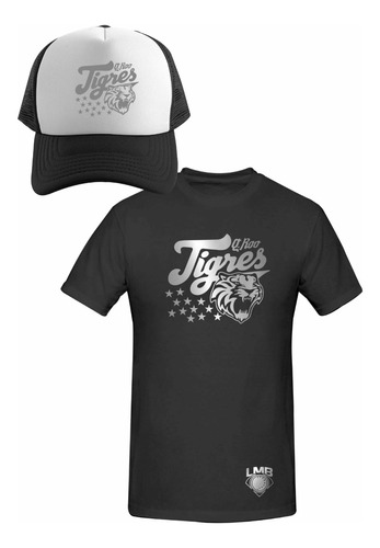 Kit De Playera + Gorra Modelo Tigres De Quintana Roo Silver