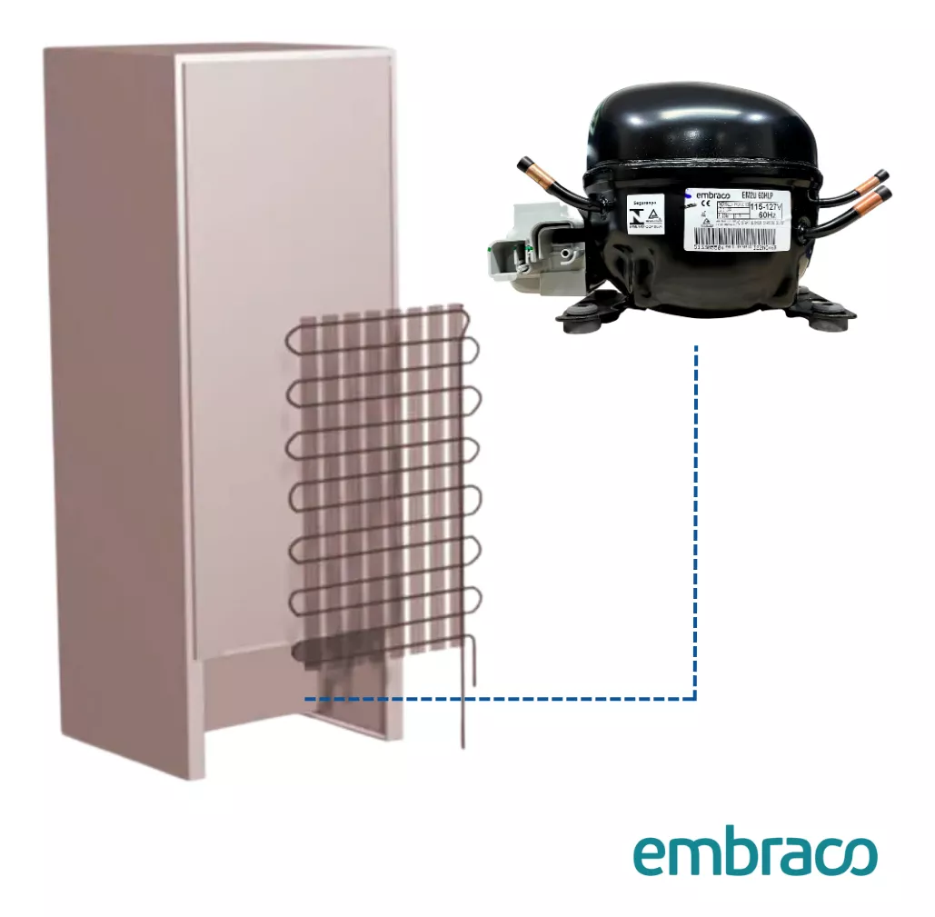 Segunda imagem para pesquisa de compressor geladeira embraco em2u60hlp